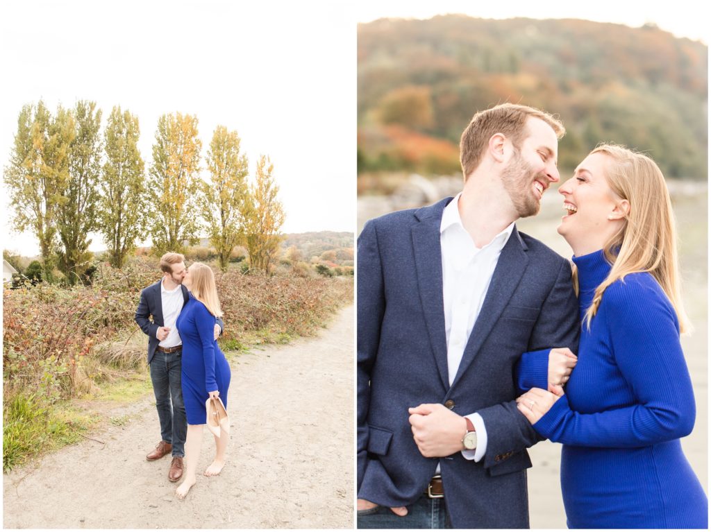 Fall colors in Seattle for engagement photo session