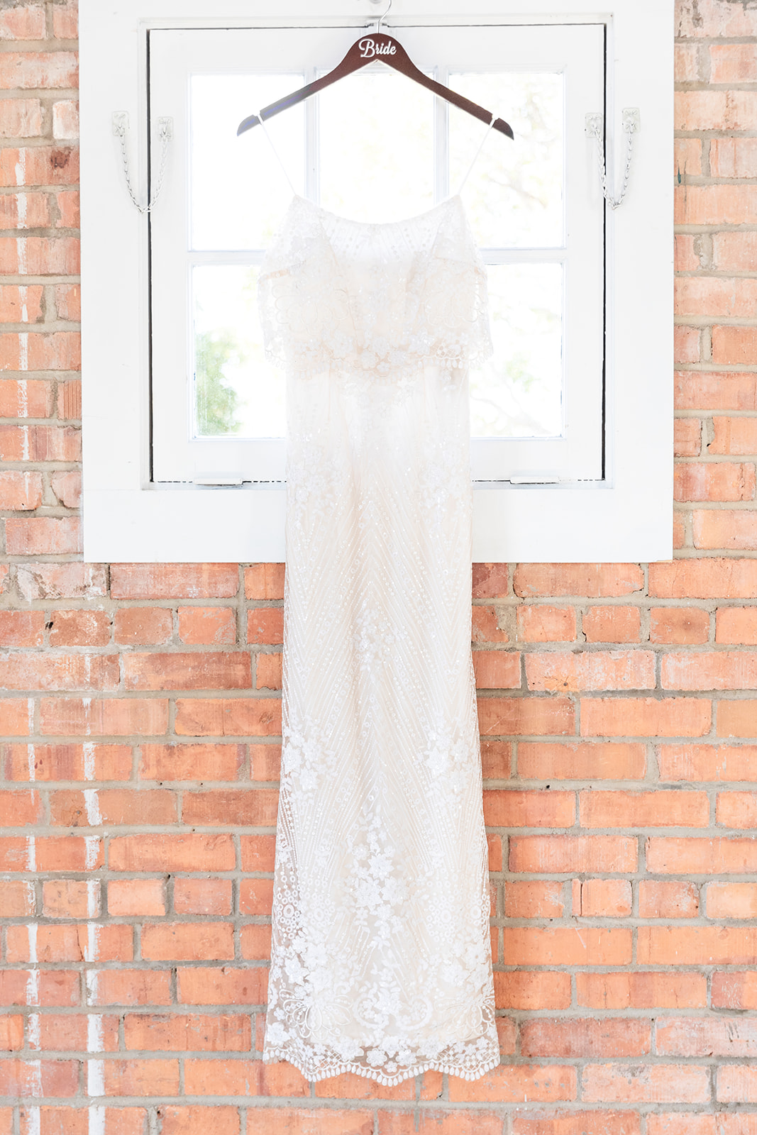 wedding dress, custom hanger