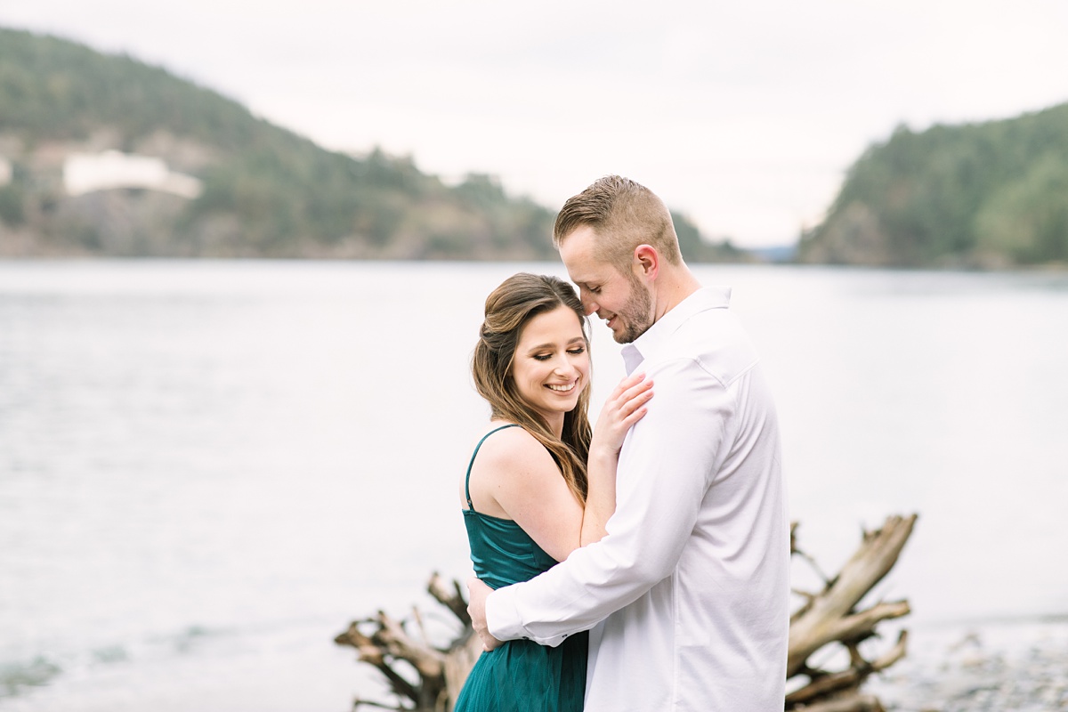 Engagement session at Deception Pass State Park in Washington